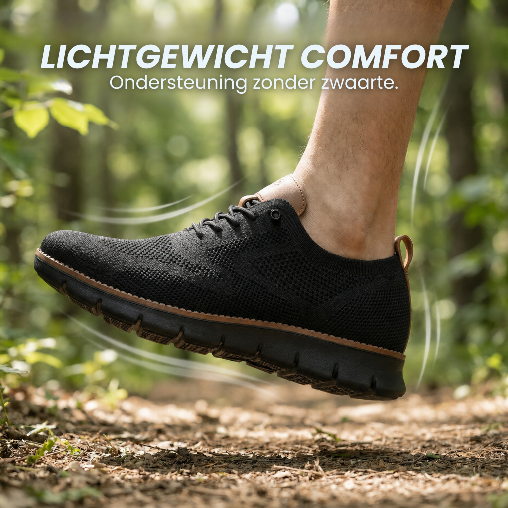 Ultiem Comfort | Gezonde en ondersteunende wandelschoenen (Zwarte zool editie)