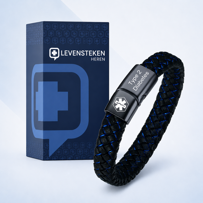 Levensteken Heren | Diabetes Medische Alarmarmband