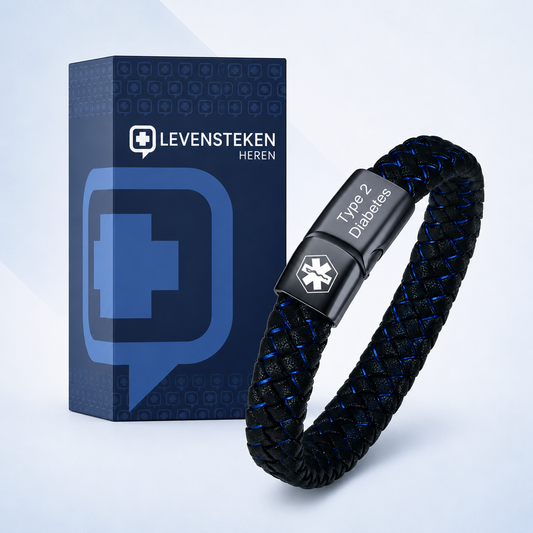 Levensteken Heren | Diabetes Medische Alarmarmband